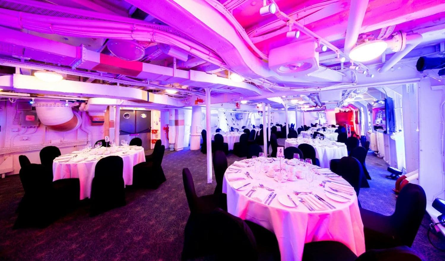The Ship's Company Dining Hall at HMS Belfast, photo 1