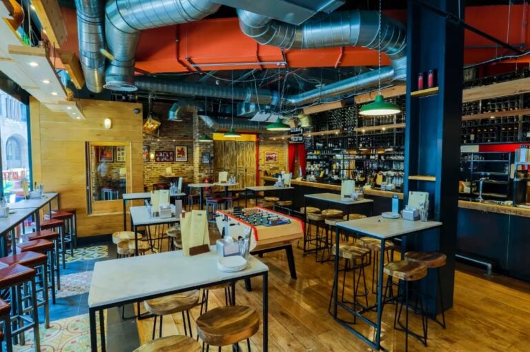 Bar Area at Camino Monument London Christmas Party