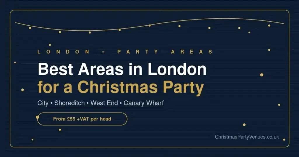 Best Areas for London Christmas Party